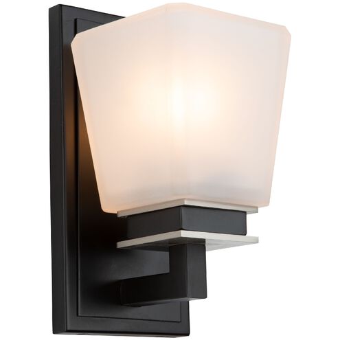 Eastwood LED 5 inch Black and Brushed Nickel Bathroom Sconce Wall Light