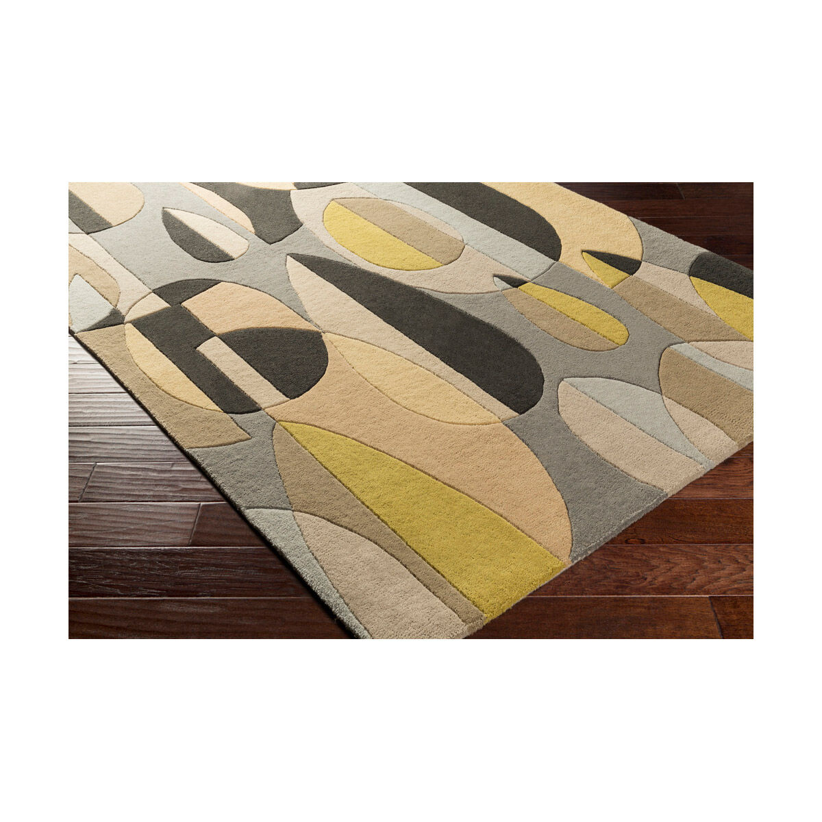 Forum 117 X 117 inch Black and Brown Area Rug, Wool