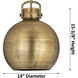 Newton Sphere 1 Light 14 inch Satin Nickel Stem Hung Pendant Ceiling Light