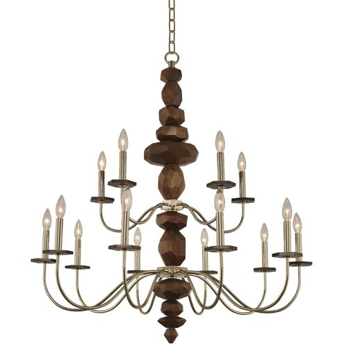 Lassen 15 Light 38 inch Champagne Gold Chandelier Ceiling Light