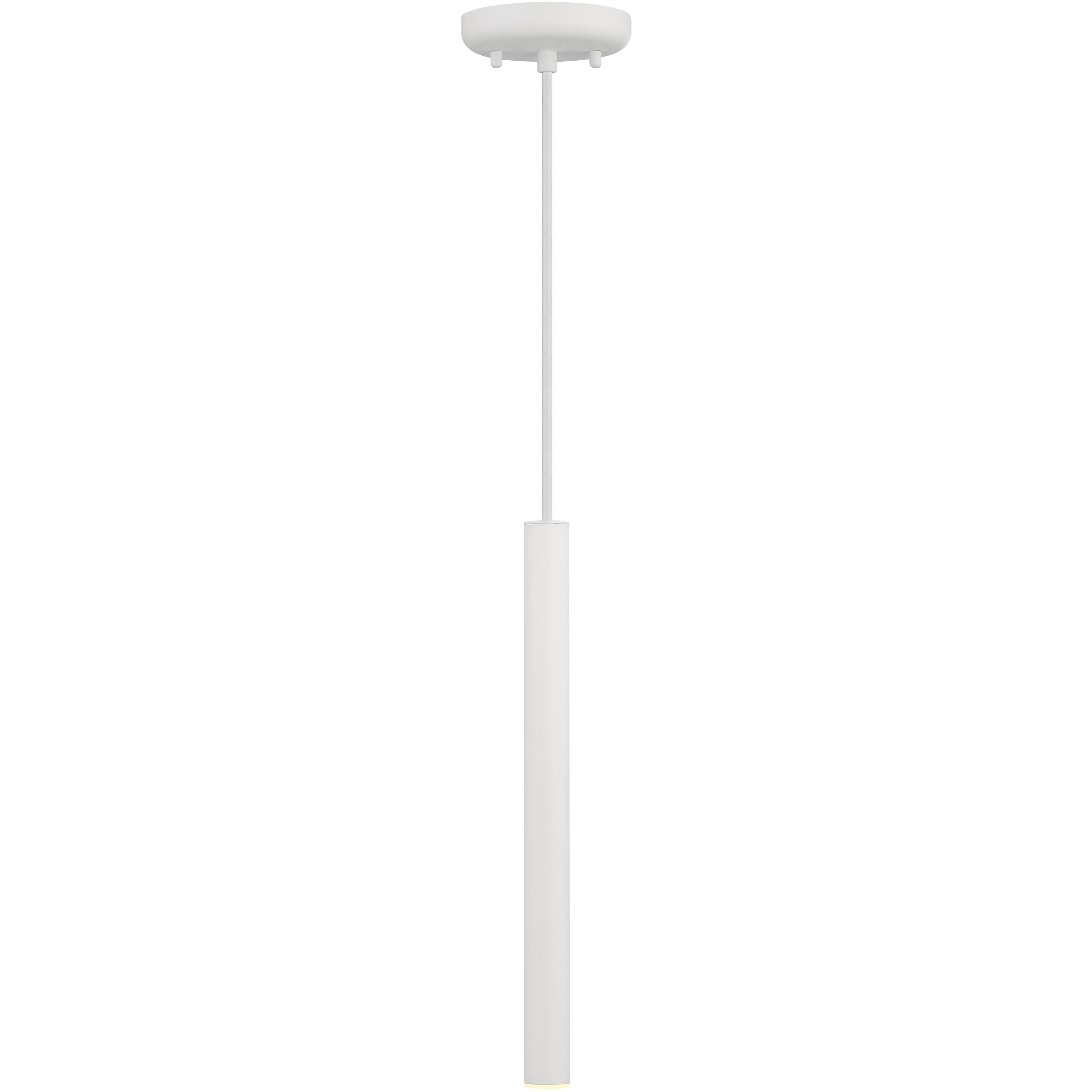 Pipeline 1 Light 1.25 inch Matte White Pendant Ceiling Light