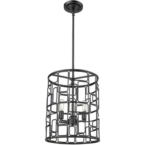 Amoret 3 Light 13 inch Matte Black Convertible Pendant Ceiling Light