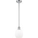 Ballston Belfast 1 Light 6 inch Polished Chrome Pendant Ceiling Light in Matte White Glass, Ballston