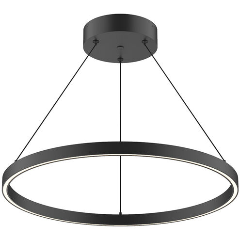 Cerchio 1 Light 23.63 inch Black Pendant Ceiling Light