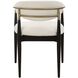 Moxie Brushed Brass and Matte Black and Off-White Dining Chair