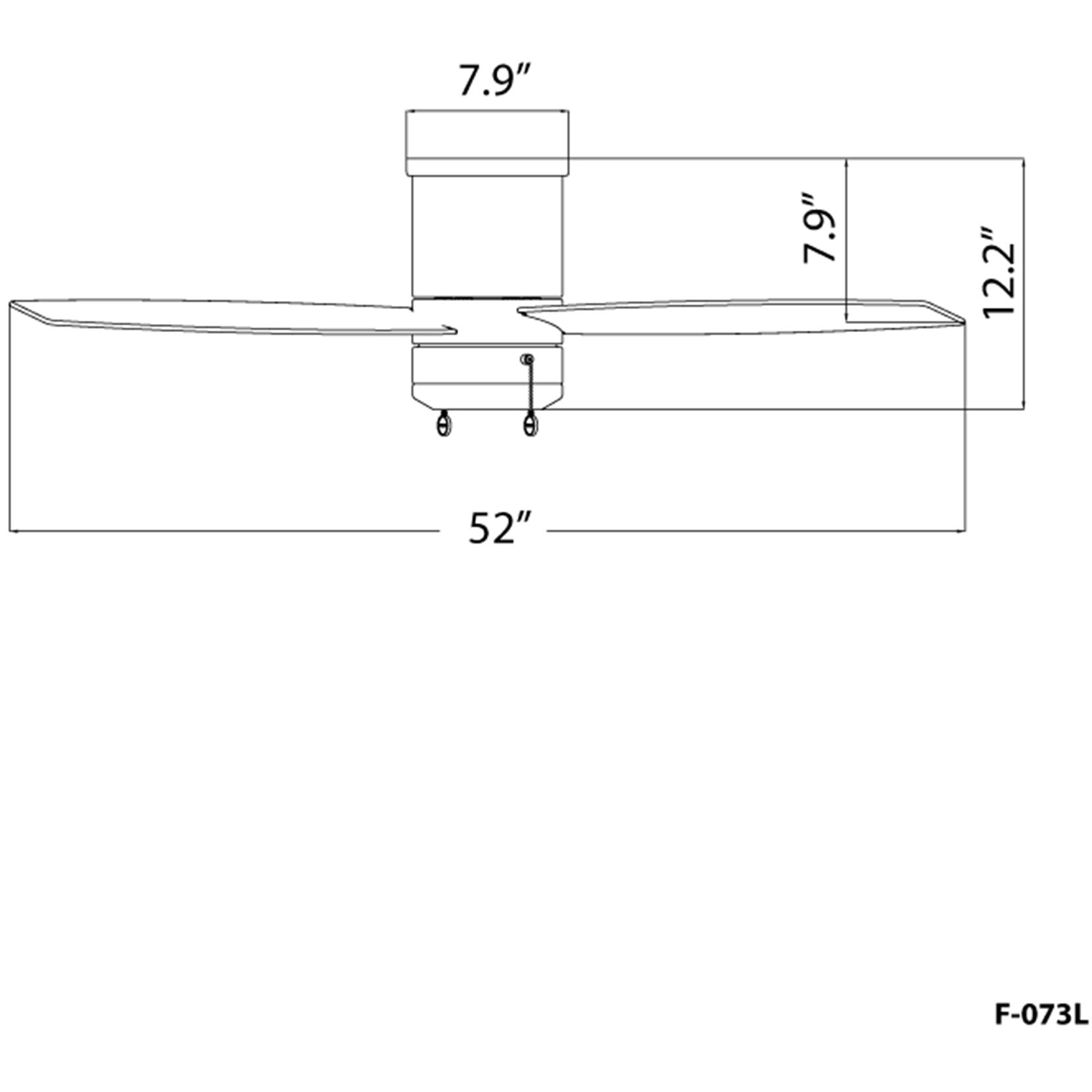 Atlantis 52 inch Matte White Flush Mount Ceiling Fans, WAC Fans Limited
