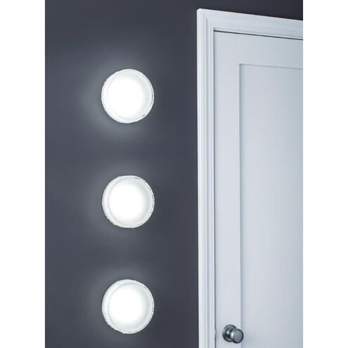 Bark LED 7 inch Polished Nickel with Frosted White Flush Mount Ceiling Light