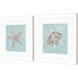 Waterside Collection Block Profile Matted White Framed Art