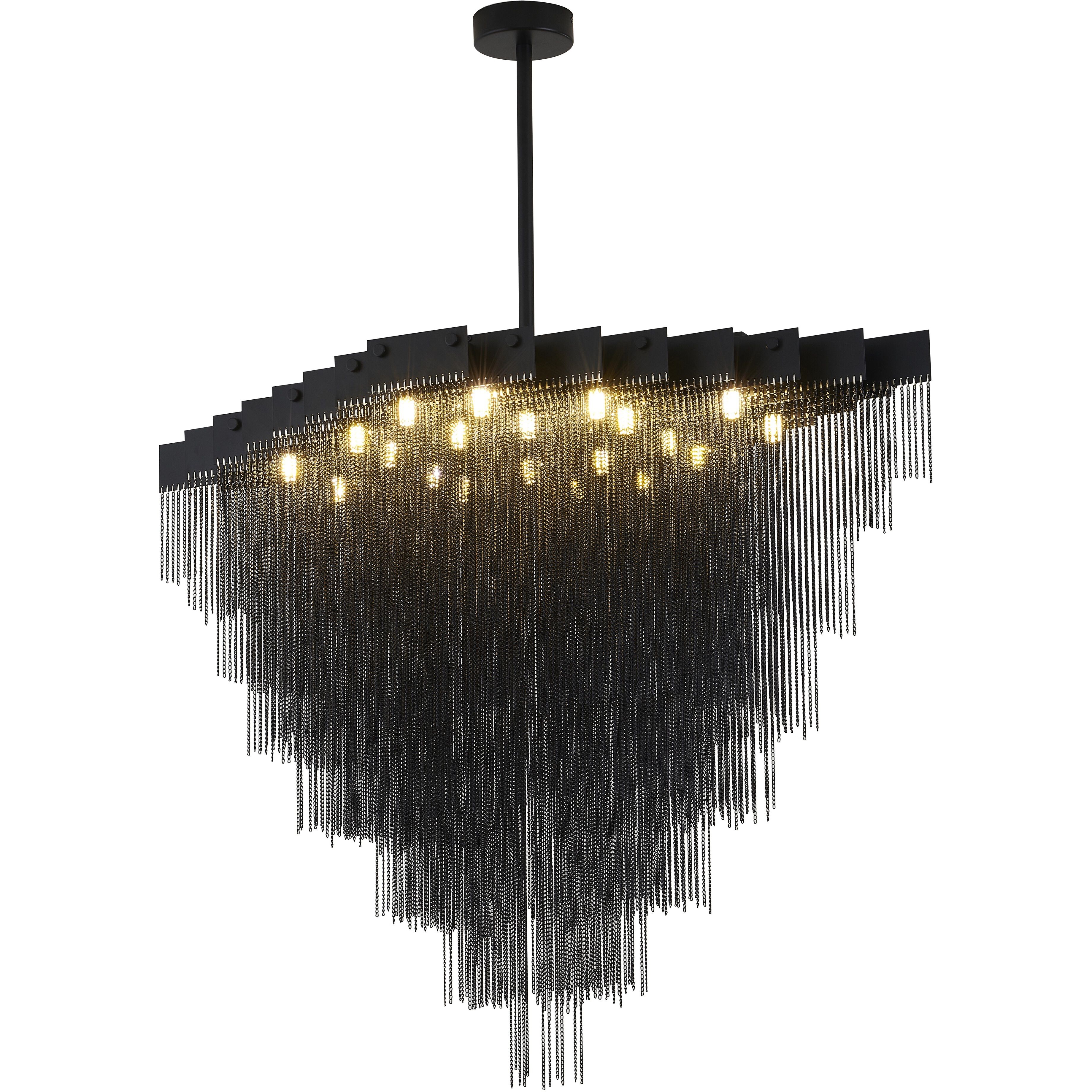 IMG Series 20 Light 23.6 inch Satin Black Chandelier Ceiling Light