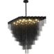 IMG Series 20 Light 23.6 inch Satin Black Chandelier Ceiling Light