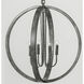 Abel 4 Light 25 inch Antique Silver Pendant Ceiling Light