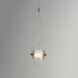 Amulet LED 8.5 inch Black and Natural Aged Brass Single Pendant Ceiling Light