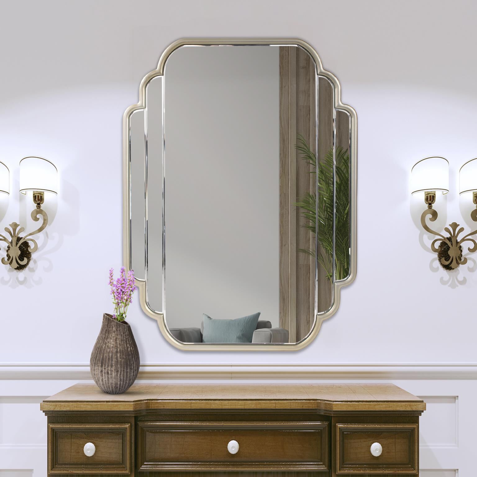 Winton 40 X 30 inch Gold Vanity Mirror