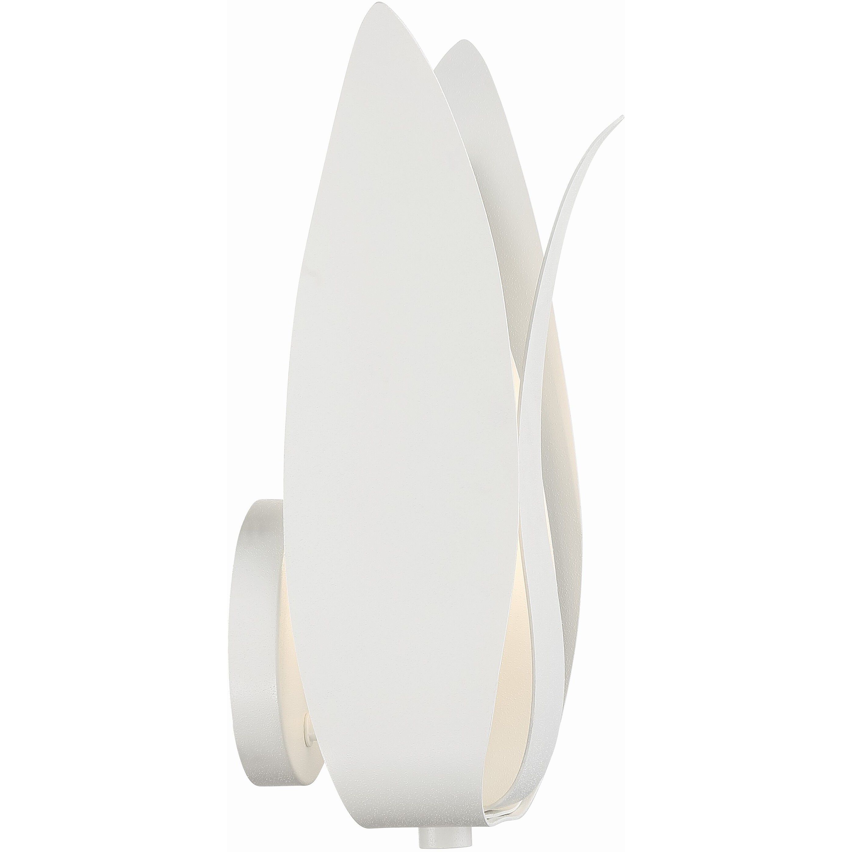 Broche Bath Sconce Wall Light in Matte White