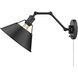 Orwell 1 Light 10 inch Matte Black Articulating Wall Sconce Wall Light, Adjustable