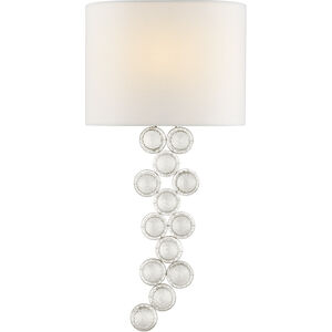 Julie Neill Milazzo 1 Light 11.5 inch Burnished Silver Leaf and Crystal Right Sconce Wall Light, Medium