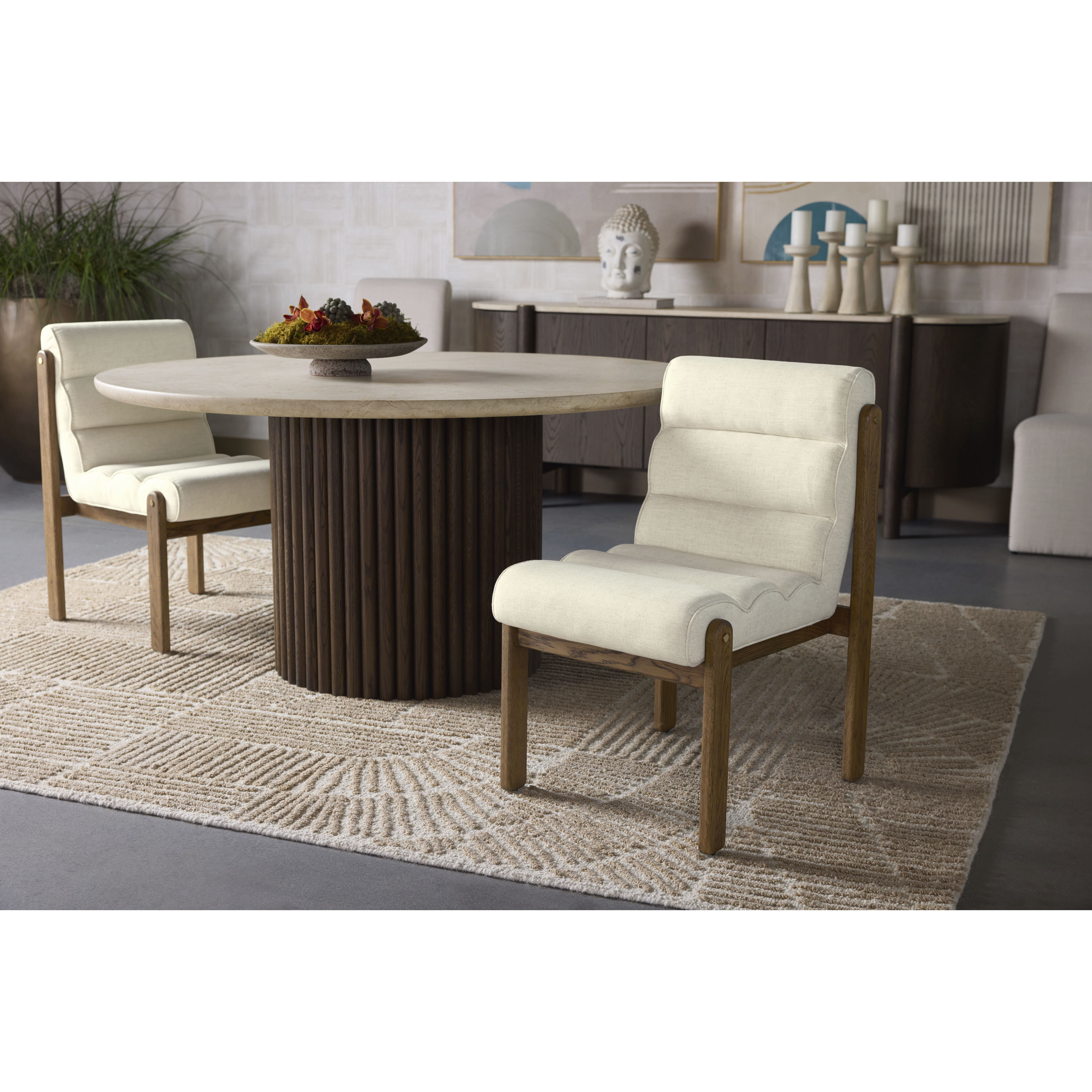 Banyan 59 X 30 inch Cream / Mocha Dining Table