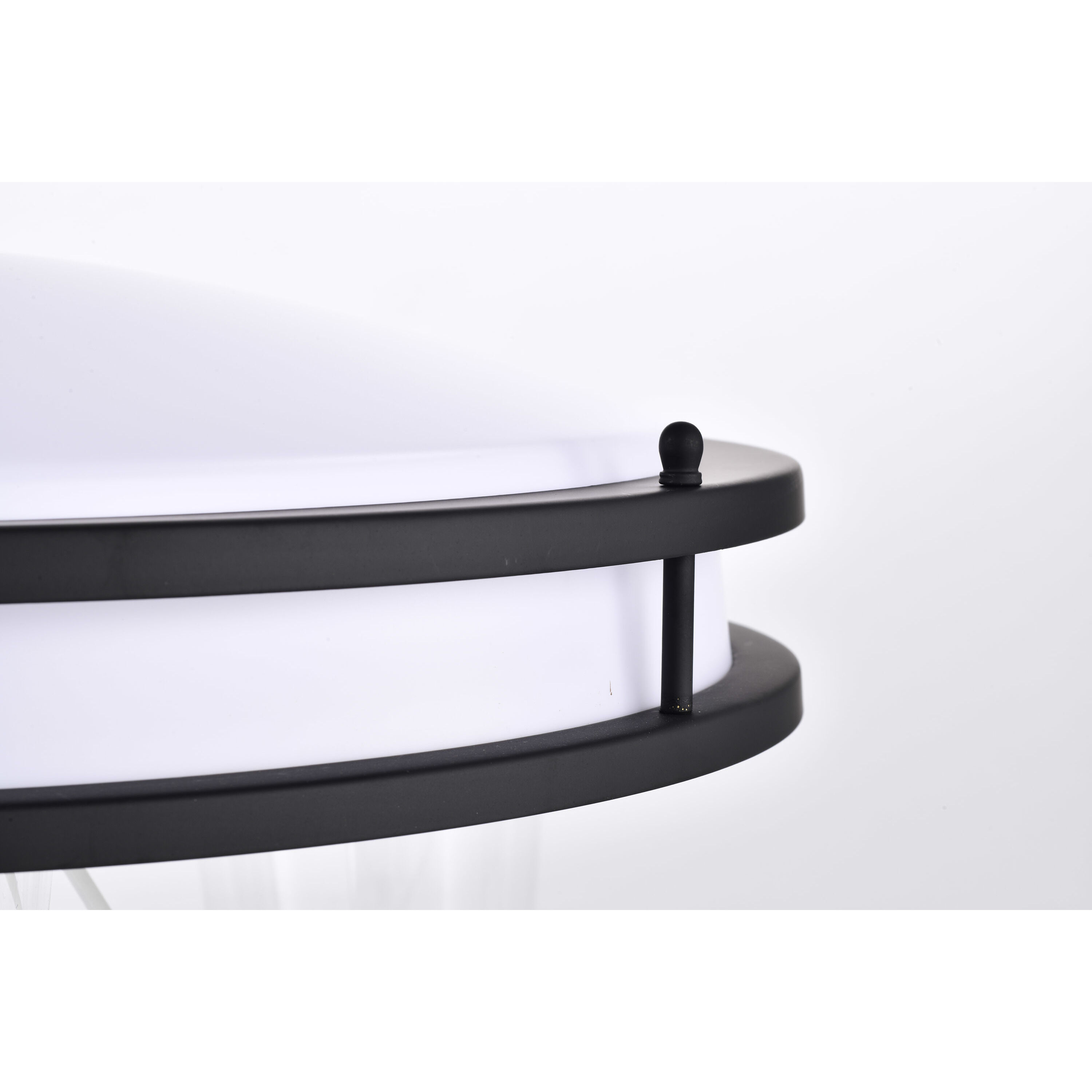 Glamour LED 17 inch Matte Black Flush Mount Ceiling Light