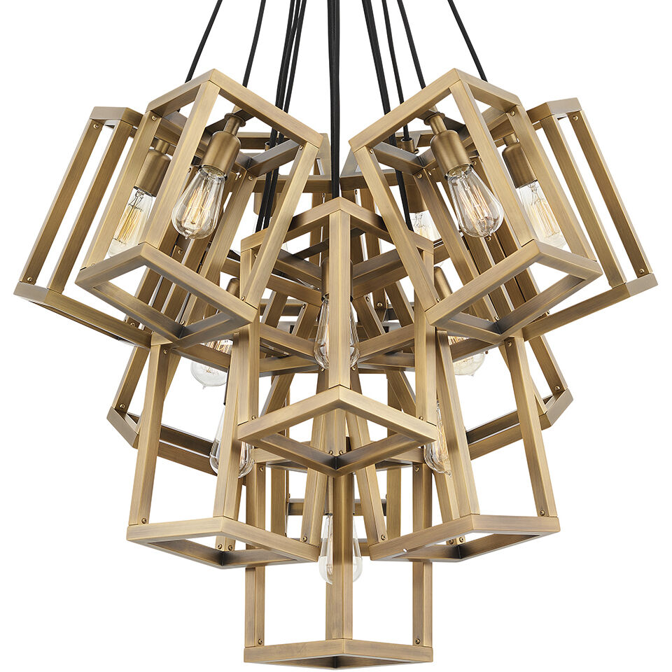 Ensemble LED 32.5 inch Brushed Bronze Chandelier Ceiling Light, Large