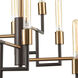 Wright 12 Light 29 inch Oil Rubbed Bronze with Satin Brass Chandelier Ceiling Light