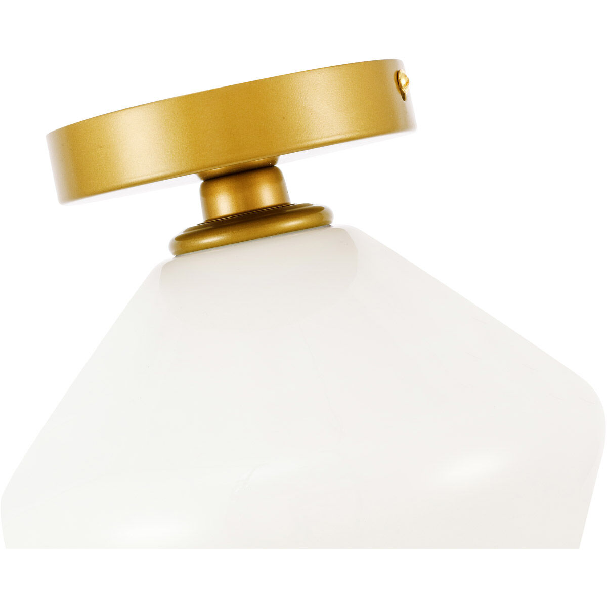 Gene 1 Light 8 inch Brass Flush Mount Ceiling Light