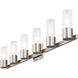 Midtown 6 Light 36 inch Brushed Nickel Bath Vanity Wall Light