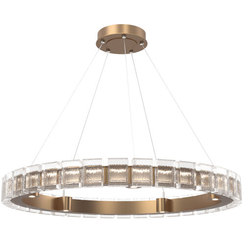 Tessera LED Novel Brass Chandelier Ceiling Light, Ring