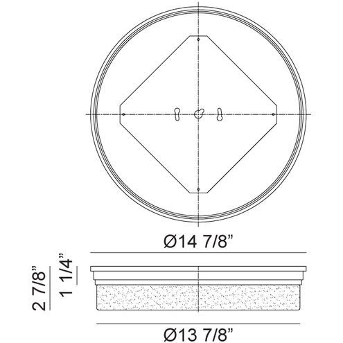Circian LED 14.88 inch Matte White Flush Mount Ceiling Light