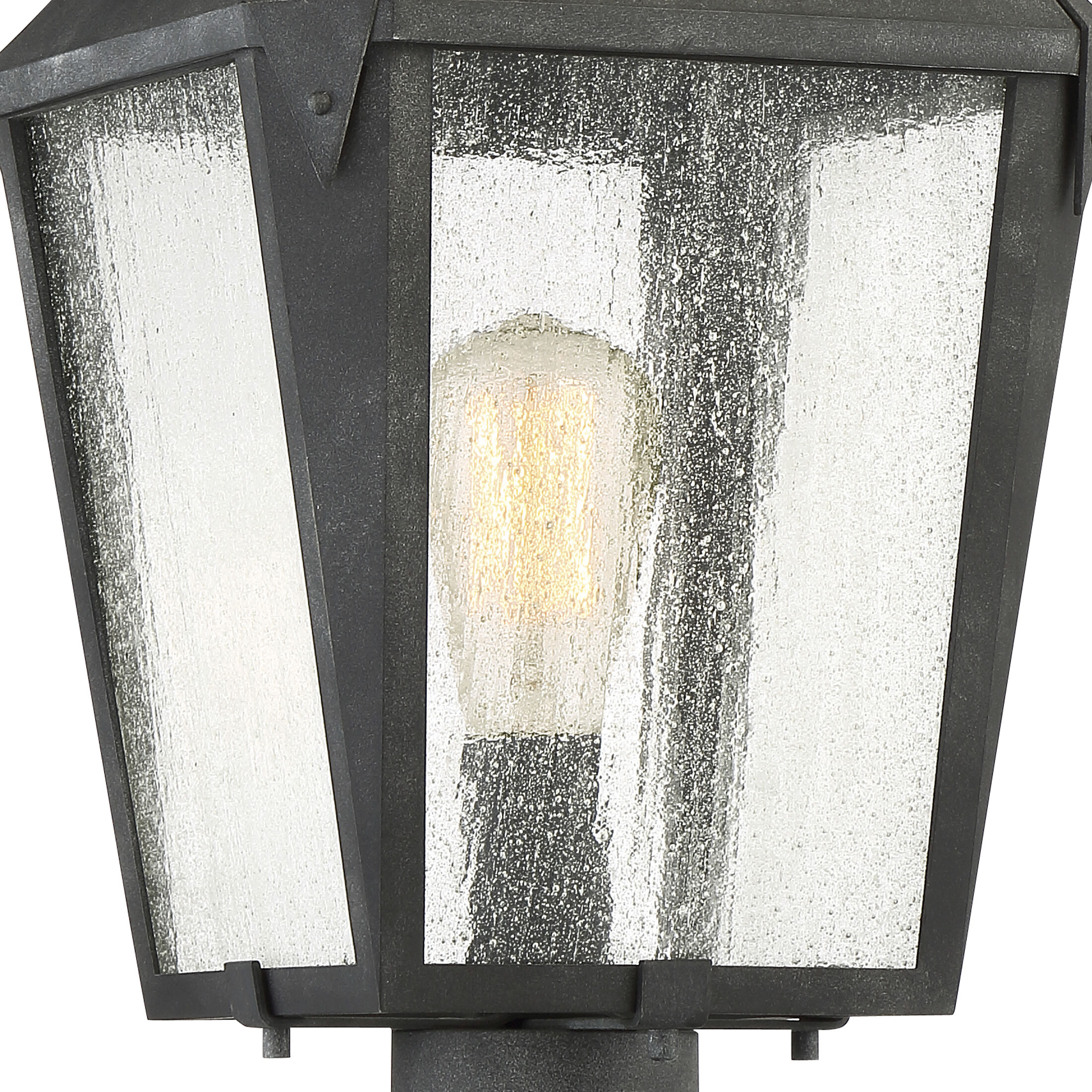 Carriage 1 Light 21.75 inch Mottled Black Outdoor Post Lantern