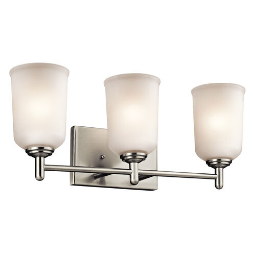 Shailene 3 Light 21 inch Brushed Nickel Wall Mt Bath 3 Arm Wall Light