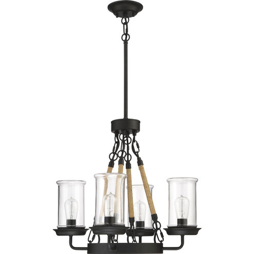 Homestead 4 Light 24 inch Espresso Outdoor Chandelier