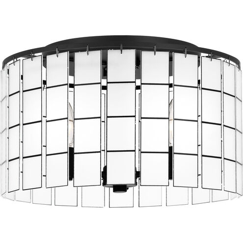 Seigler 3 Light 14 inch Matte Black Semi-Flush Mount Ceiling Light