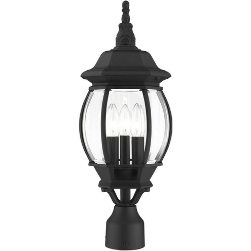 Frontenac 3 Light 21 inch Textured Black Outdoor Post Top Lantern