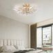 Crystal Fusion 5 Light 28 inch Peruvian Gold Semi Flush Ceiling Light