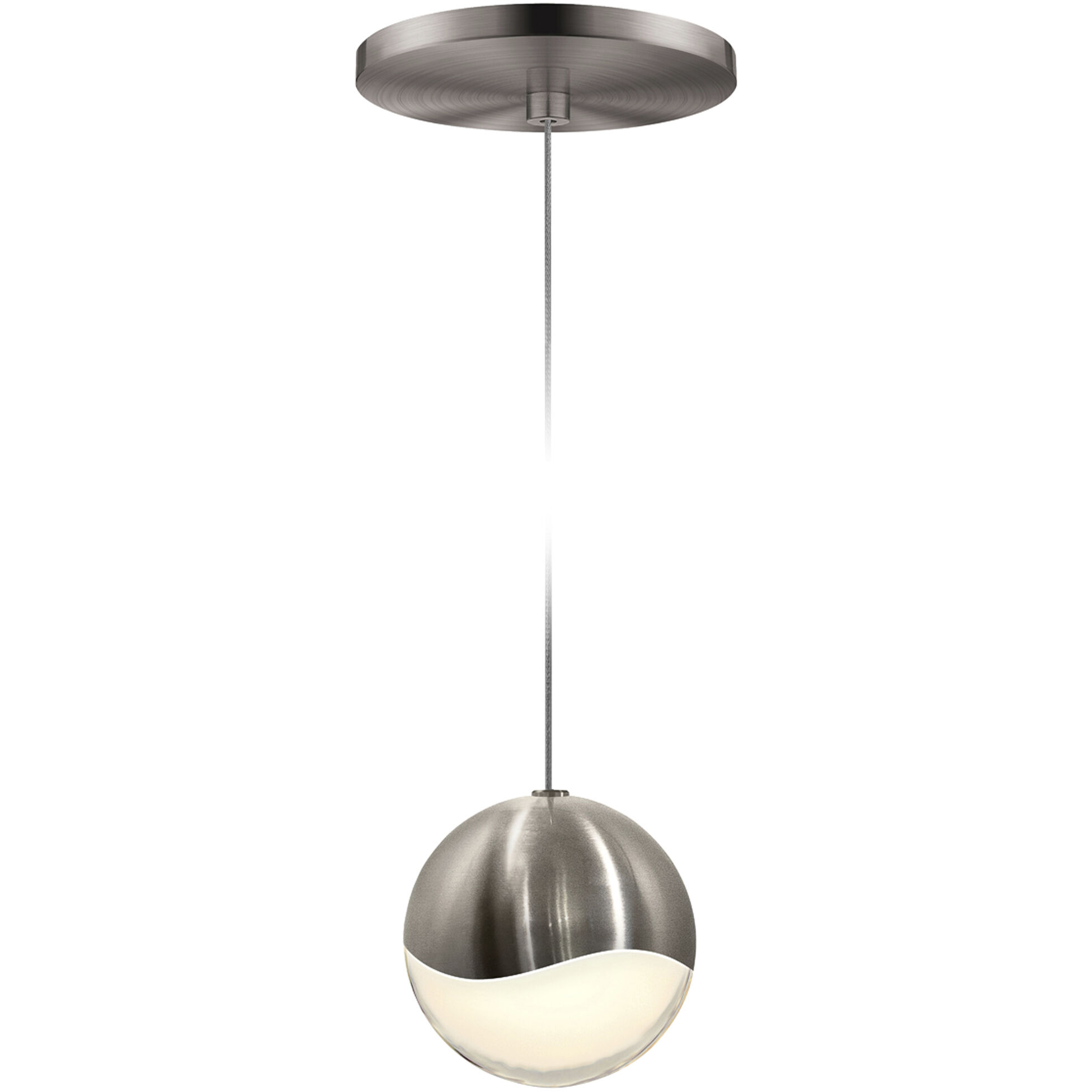 Grapes LED 3.75 inch Satin Nickel Pendant Ceiling Light in Large