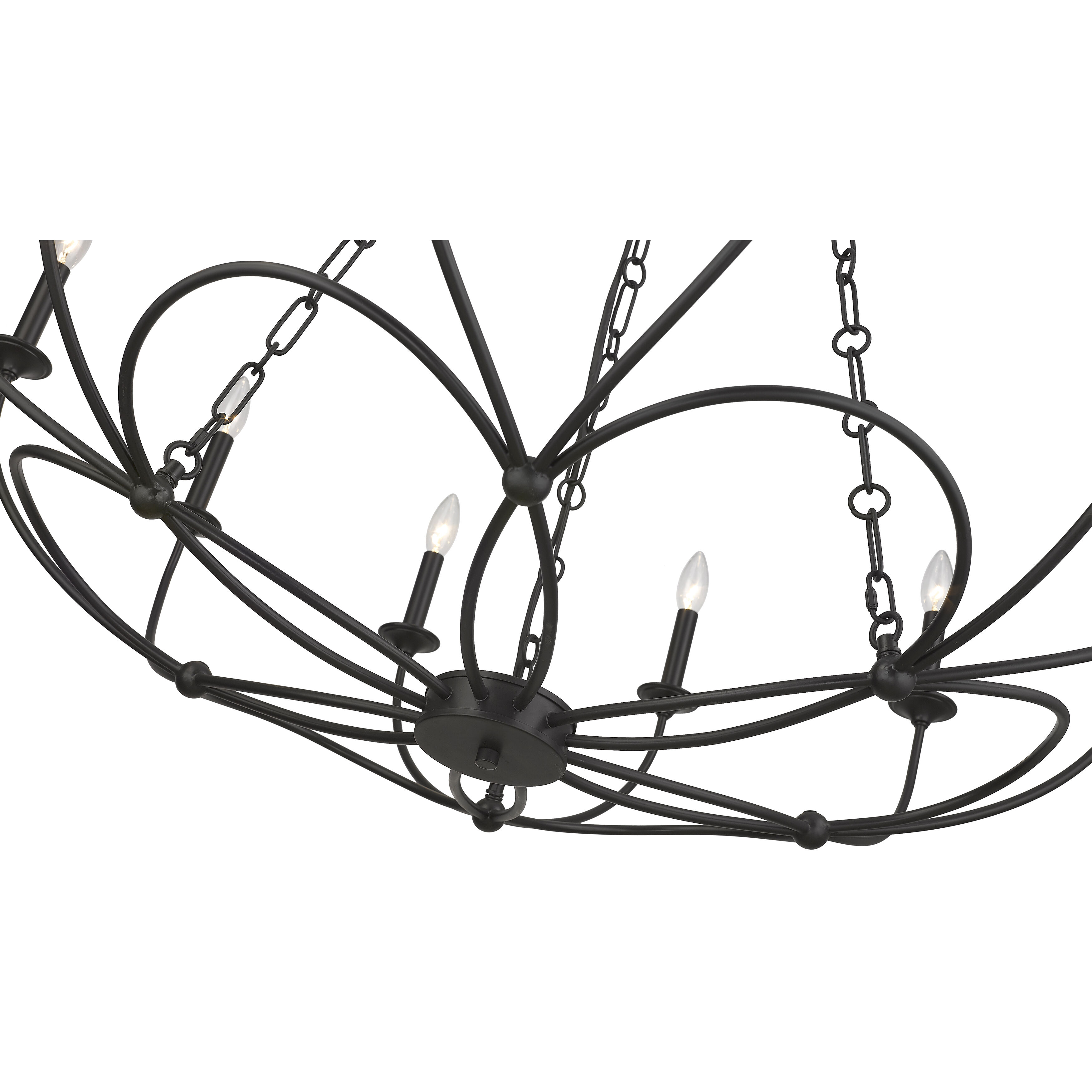 Arabella 12 Light 43 inch Matte Black Chandelier Ceiling Light