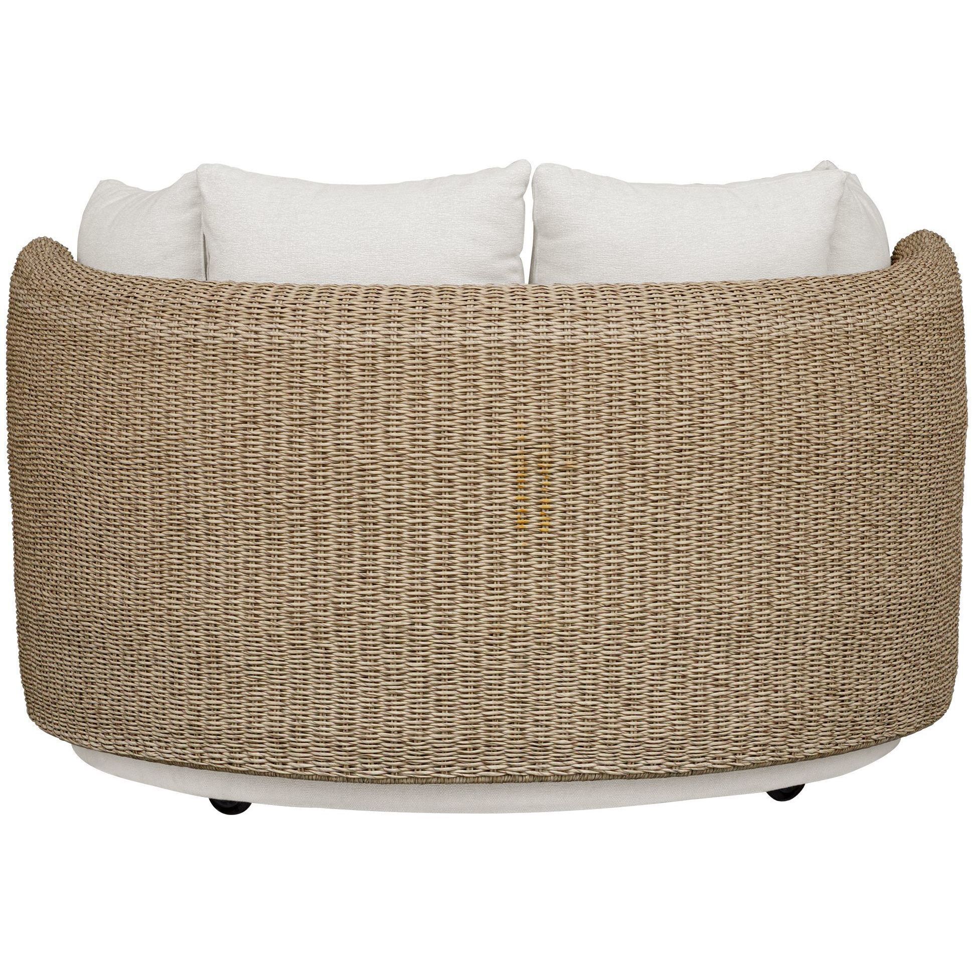 Sunset Light Gray and Oyster White Outdoor Swivel Day Bed