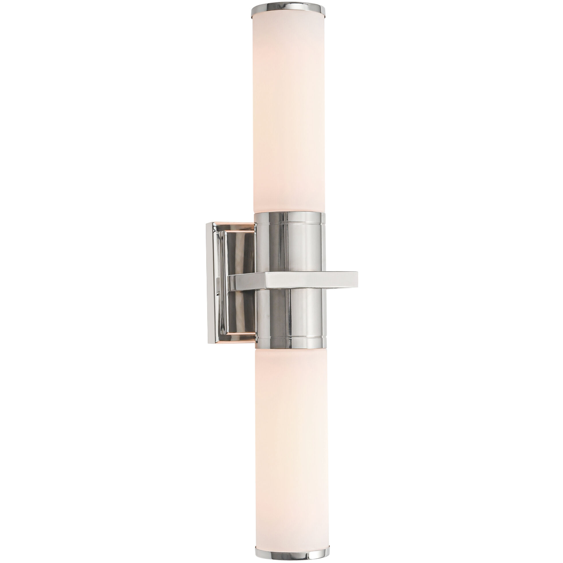 Positano LED 20.8 inch Polished Nickel Bathroom Vanity Wall Light in Satin White