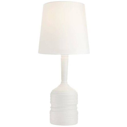 Fontana 32 inch 150.00 watt White and Antique Brass Lamp Portable Light