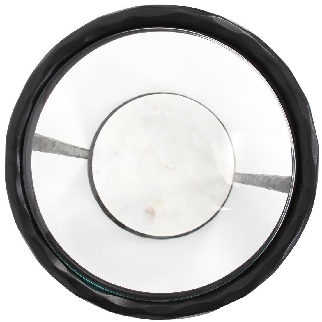 Chaudron 24 X 12 inch Matte Black and White Side Table