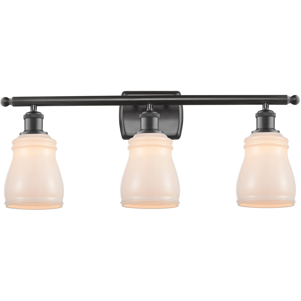 Ballston Ellery LED 26 inch Oil Rubbed Bronze Bath Vanity Light Wall Light in White Glass, Ballston