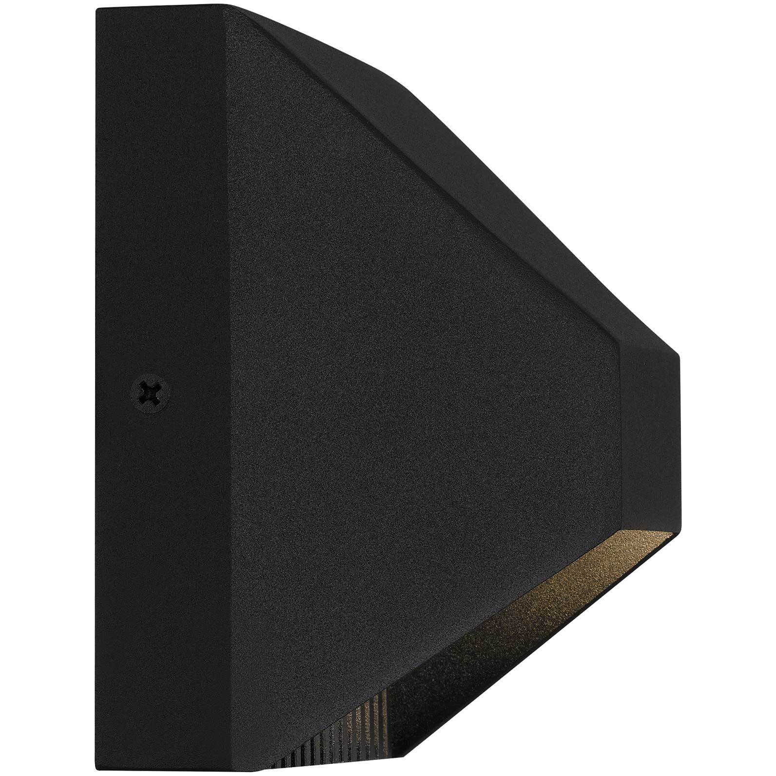 Ribbed LED 5.13 inch Sand Black Outdoor Wall Sconce