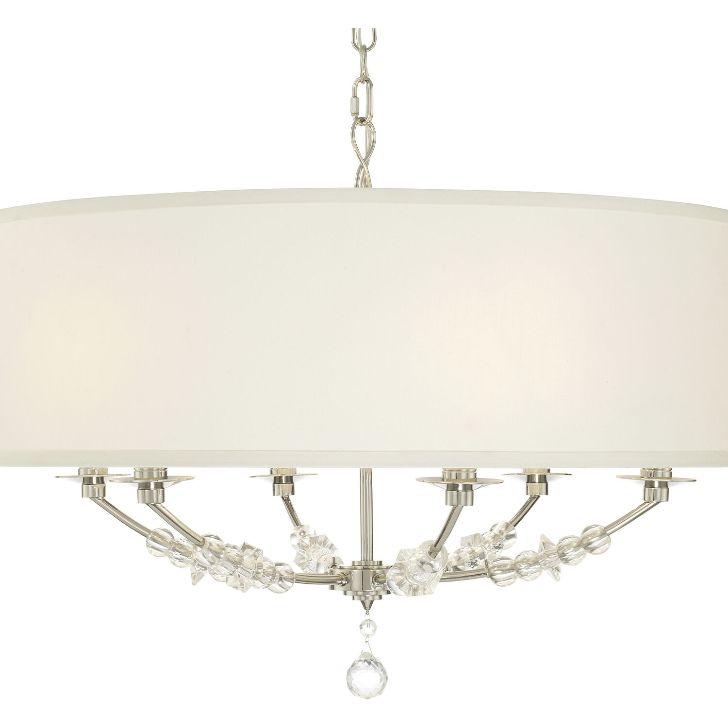 Mirage 6 Light 30 inch Polished Nickel Chandelier Ceiling Light