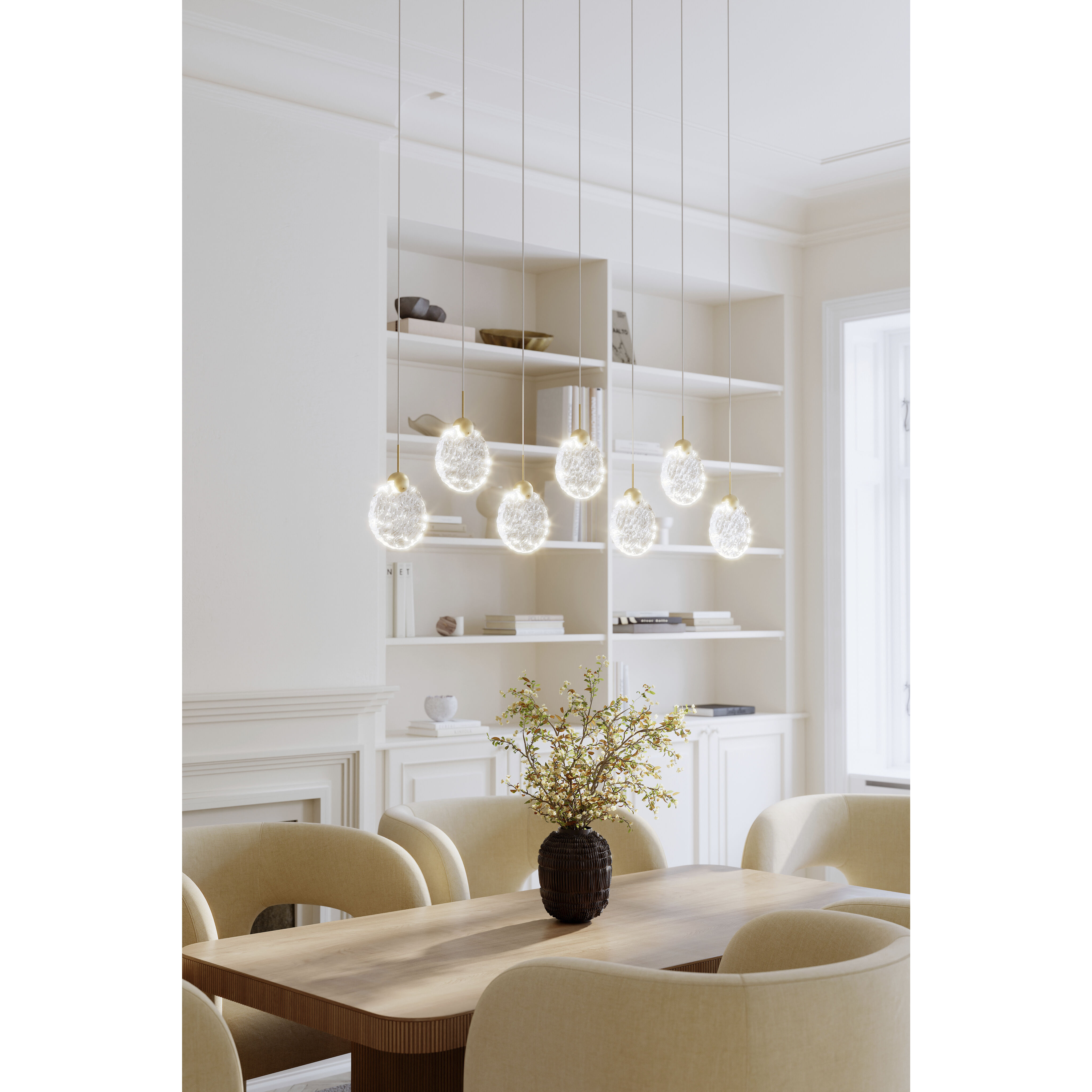 Briselle LED 5.75 inch Legacy Brass Pendant Ceiling Light