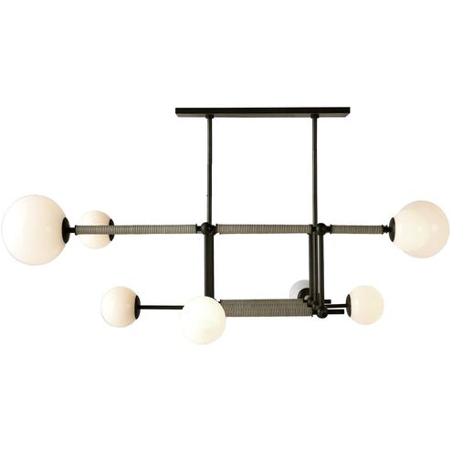 Erica 8 Light 58 inch English Bronze Linear Chandelier Ceiling Light