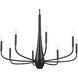 Deela LED 36 inch Black Chandelier Ceiling Light