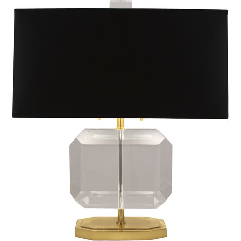 Jacqueline 22 inch 100.00 watt Modern Brass Finish with Clear Crystal Accents Accent Lamp Portable Light in Black With Matte Gold