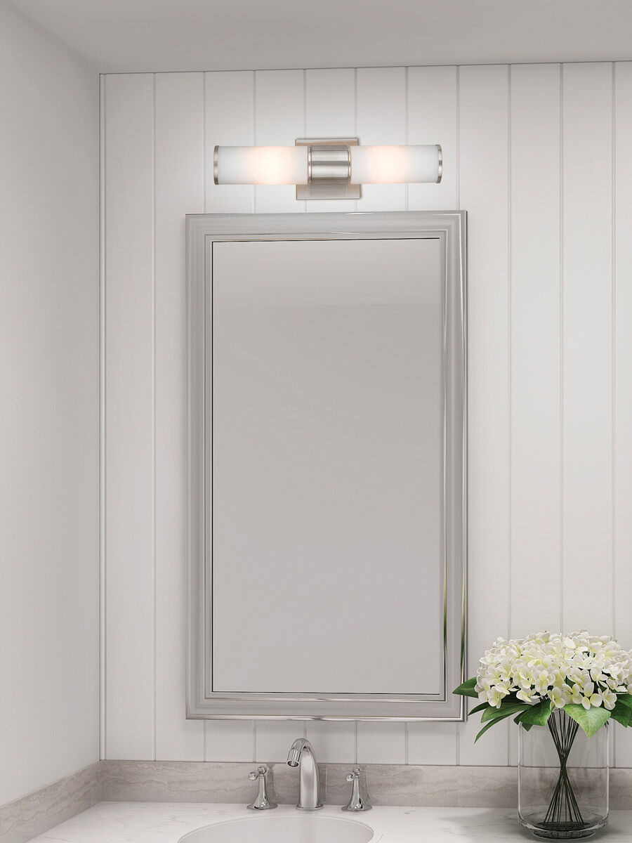 Weston 2 Light 17 inch Brushed Nickel ADA ADA Wall Sconce/ Bath Vanity Wall Light