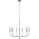 ED Ellen DeGeneres Brianna 9 Light 30 inch Polished Nickel Chandelier Ceiling Light