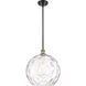 Ballston Athens Water Glass 1 Light 14 inch Black Antique Brass Pendant Ceiling Light